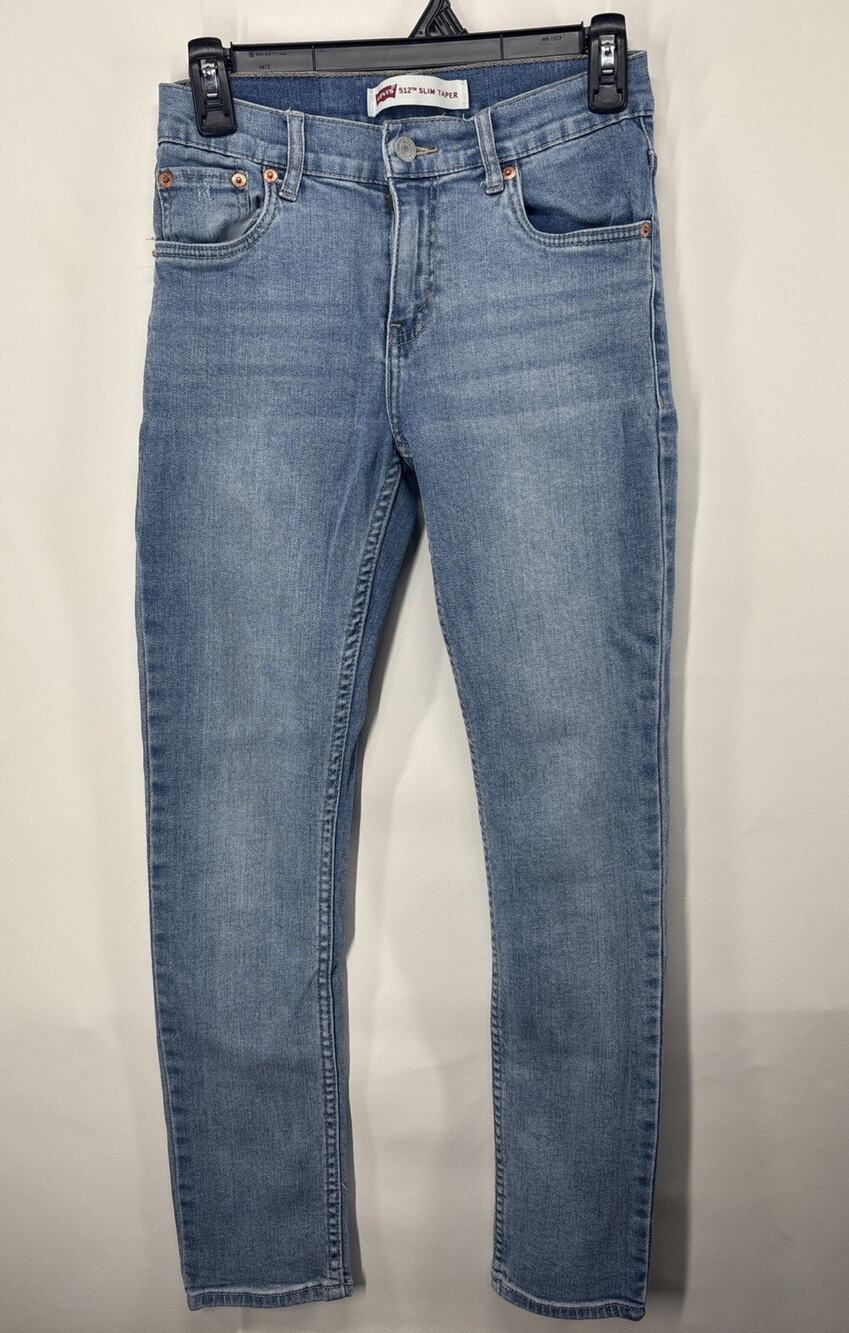 Levis 512 Slim Taper Jeans Womens Size 14 Reg Fits Light Blue